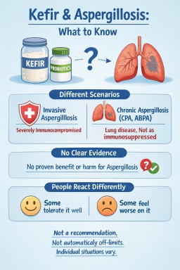 Kefir and aspergillosis infographic