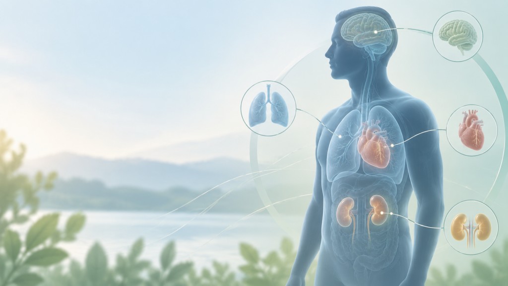 Medical illustration showing the lungs, brain, heart and kidneys during specialist assessment of rare invasive Aspergillus infections.